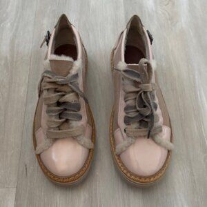 AGL Attilio Giusti Leombruni Pink Sneakers with fur lining - size 37 US6.5